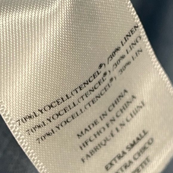 Rails Amelie Tie front Linen blend Chambray Shirt Western Festival Beach - Picture 9 of 10